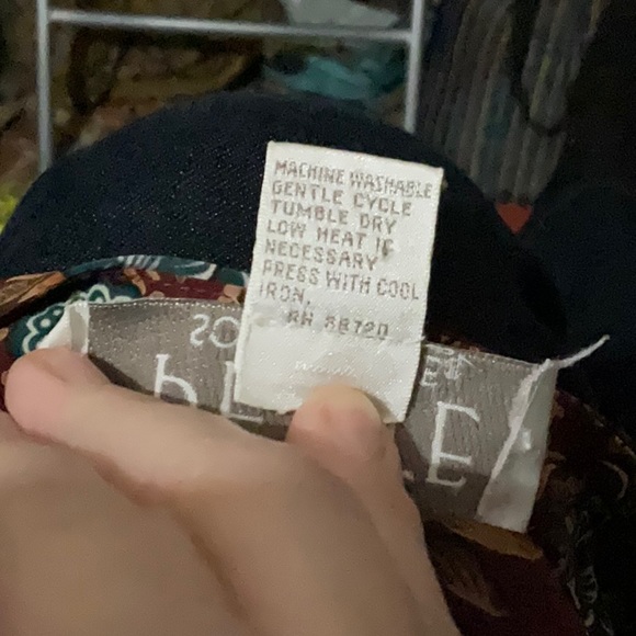 VTG Petite Sophisticate calico floral rayon long sleeve button down blouse, PS - Picture 14 of 14